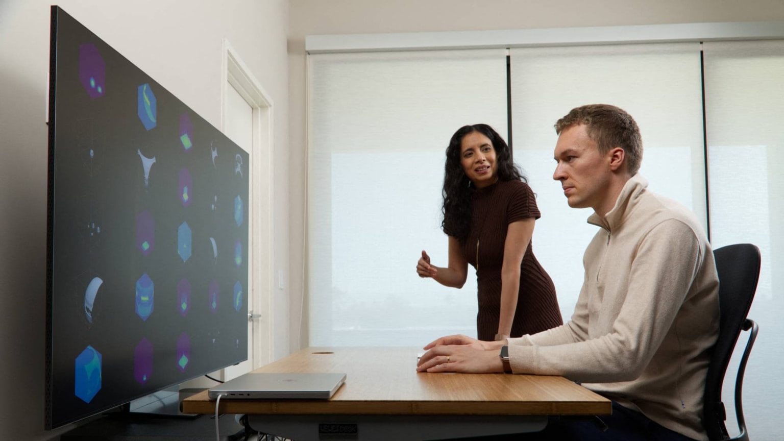 Accelerated Understanding co-founders Anima Anandkumar and Benedikt Jenik in Pasadena, California.