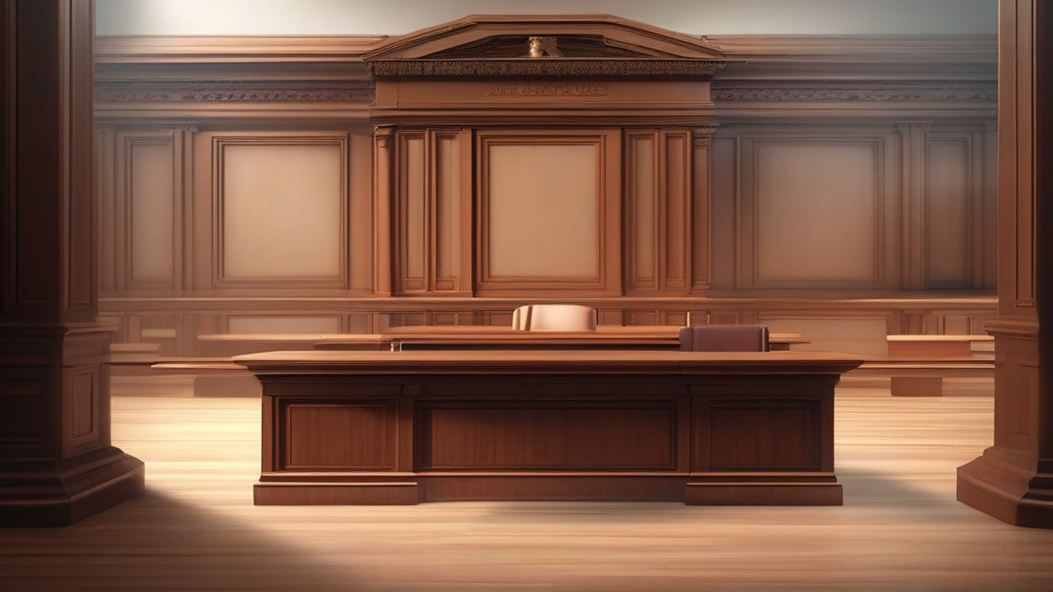 AI-generated editorial illustration accompanying KOLD reports Arizona Supreme Court will allow supervised AI use by judges