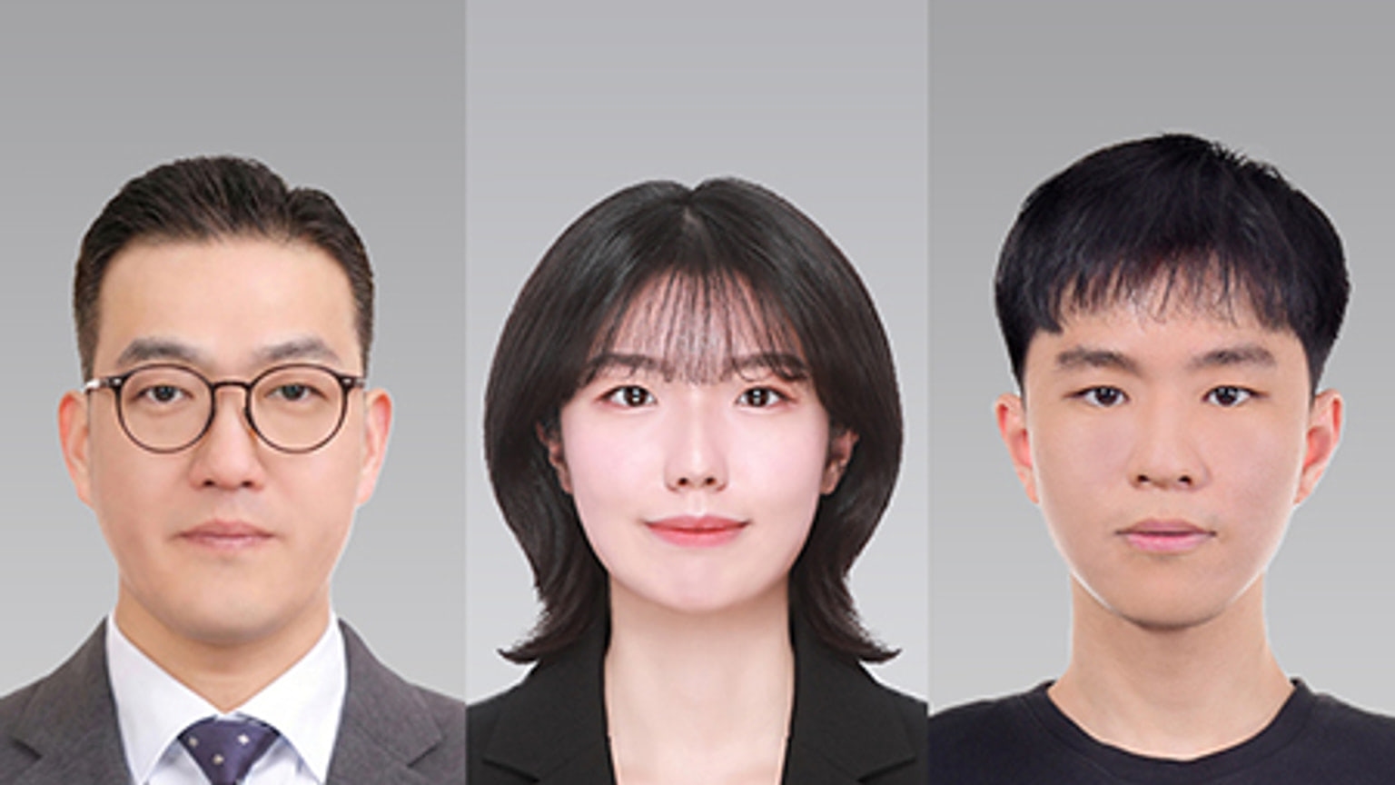 Photo captioned by Chosun as showing, from left, Sogang University chemistry professor Jeong Geun-hong, doctoral researcher Baek Ju-hee and researcher Lim Seong-min.