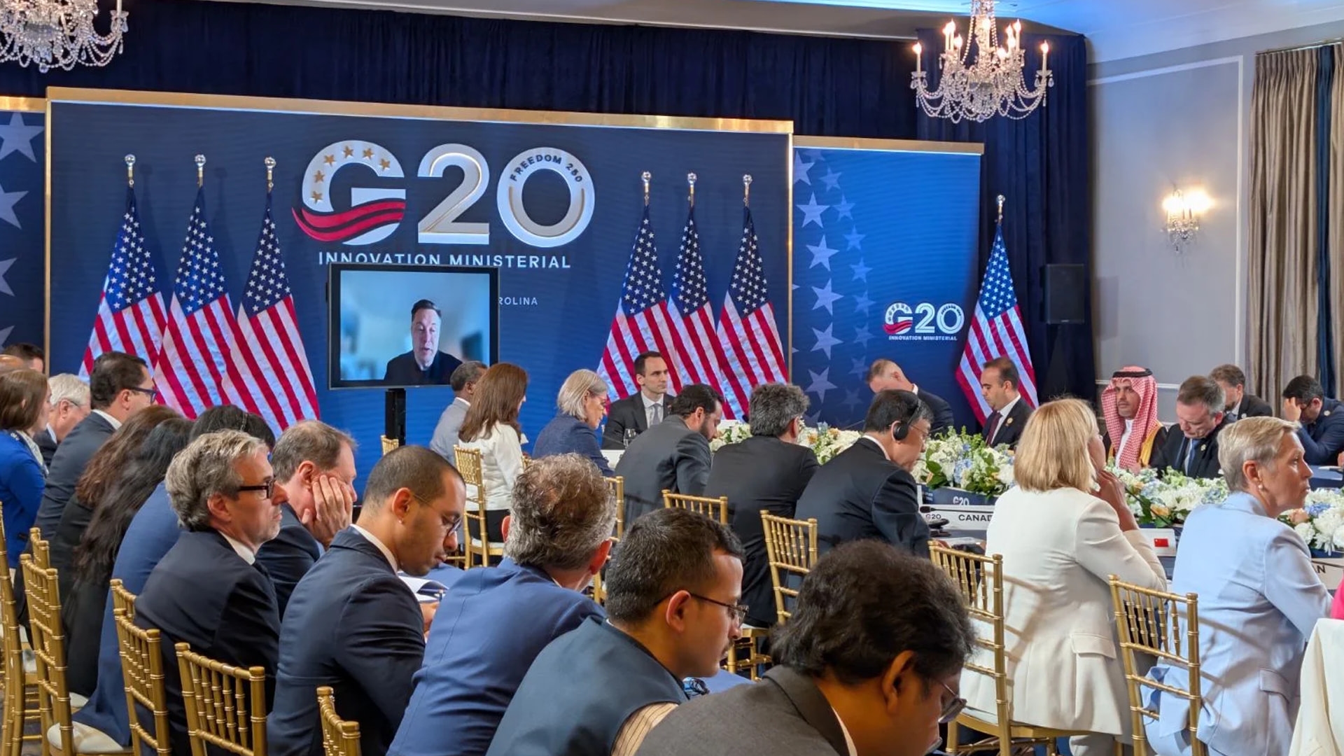 Source-provided image accompanying CNET: U.S. pushes G20 toward looser AI regulation at North Carolina forum