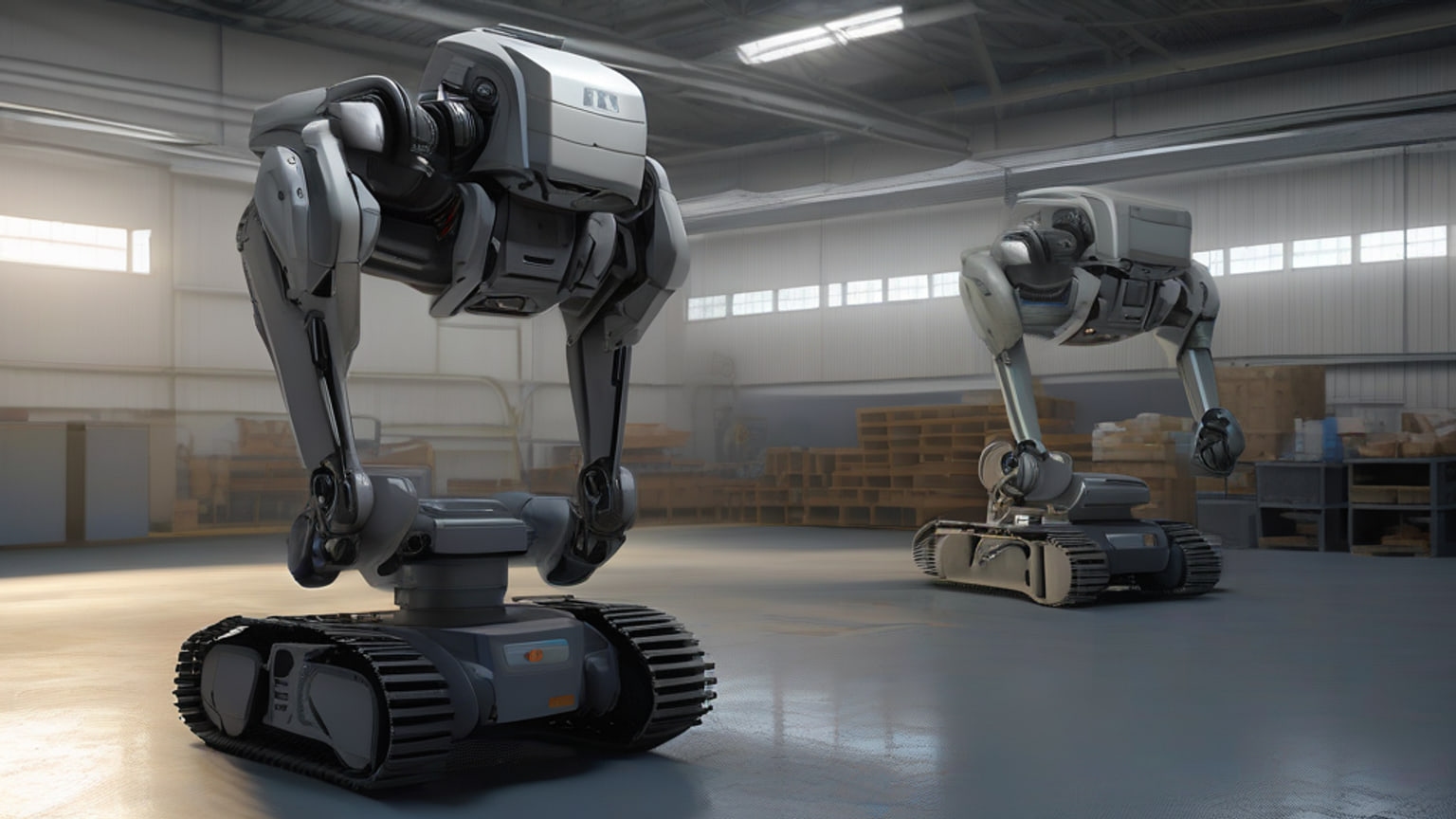 AI-generated editorial illustration accompanying Dealroom reports Skild AI raises $1.4 billion at $14 billion valuation for robot-control AI