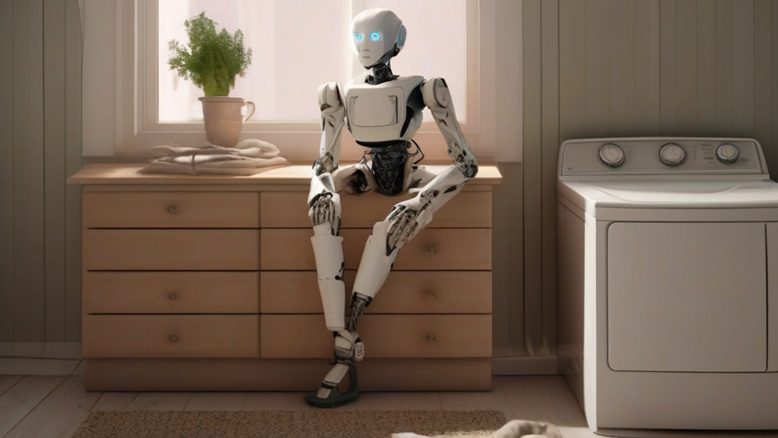AI-generated editorial illustration accompanying Figure AI reports Index crowdsourced robot-training platform has collected 16 million videos
