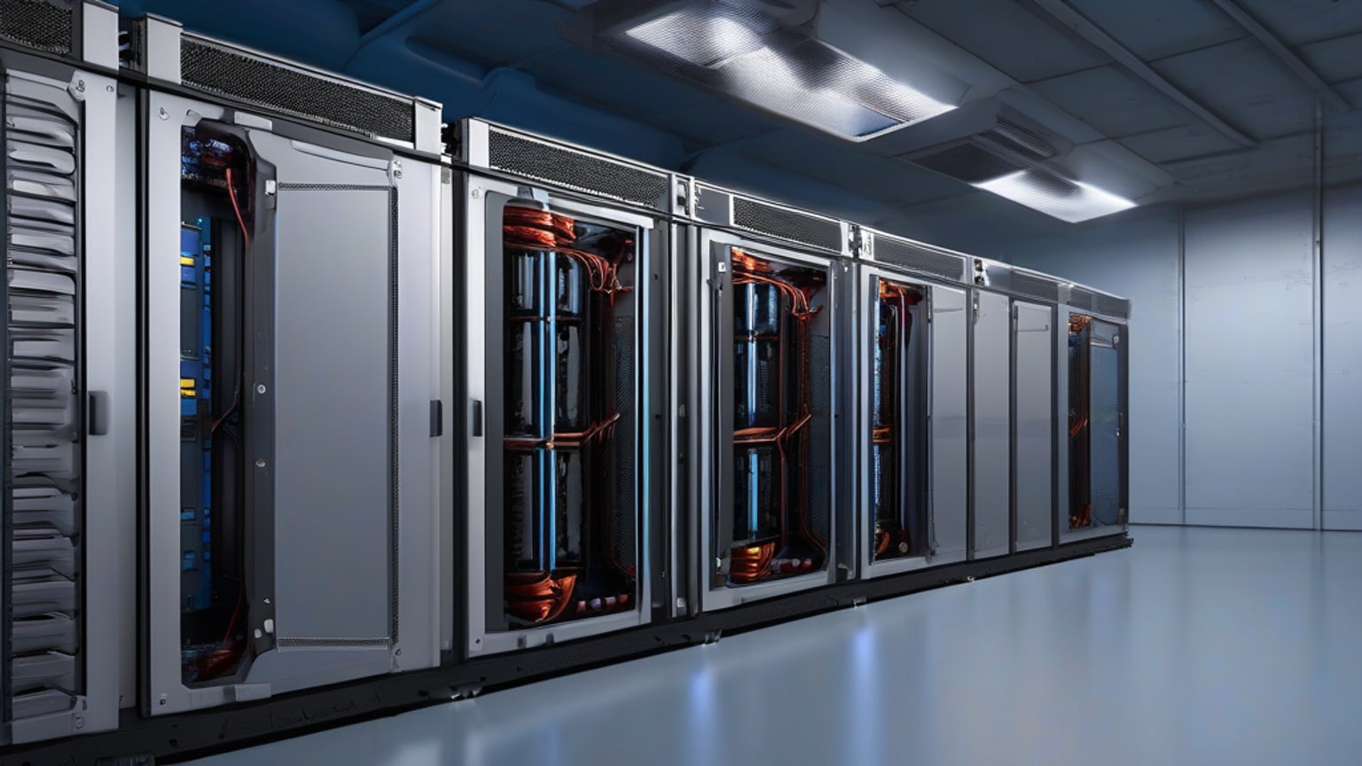 AI-generated editorial illustration accompanying Groq says it will deploy Nvidia Groq 3 LPX and Vera Rubin NVL72 for AI inference