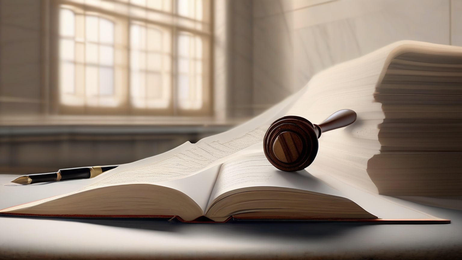 AI-generated editorial illustration accompanying LiveLaw reports Gujarat High Court orders strict checks on AI-generated legal citations