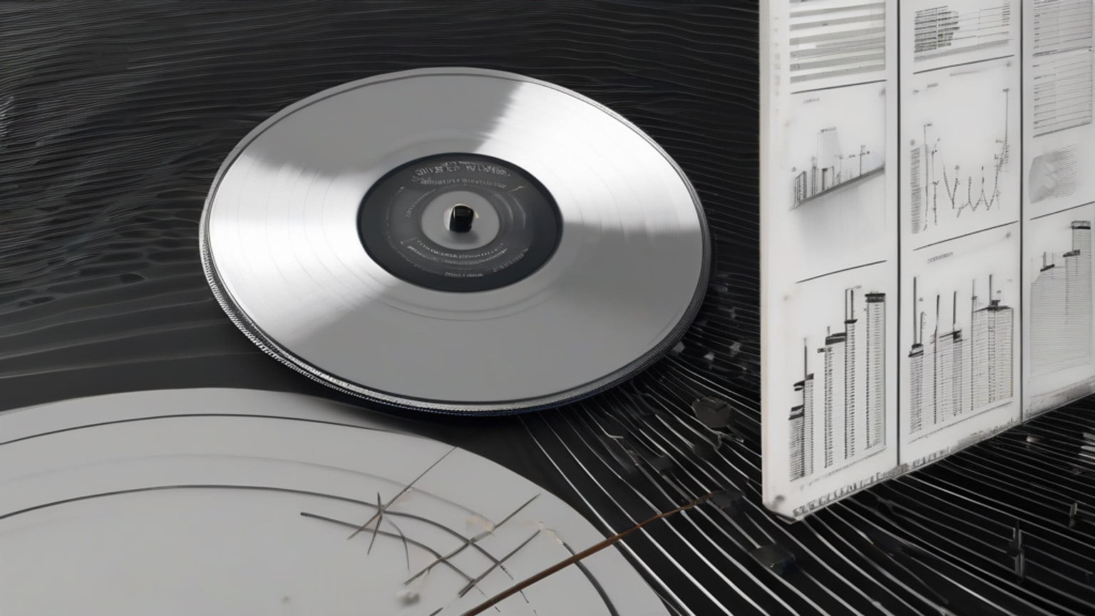 AI-generated editorial illustration accompanying Luminate launches framework to identify and measure AI-generated music