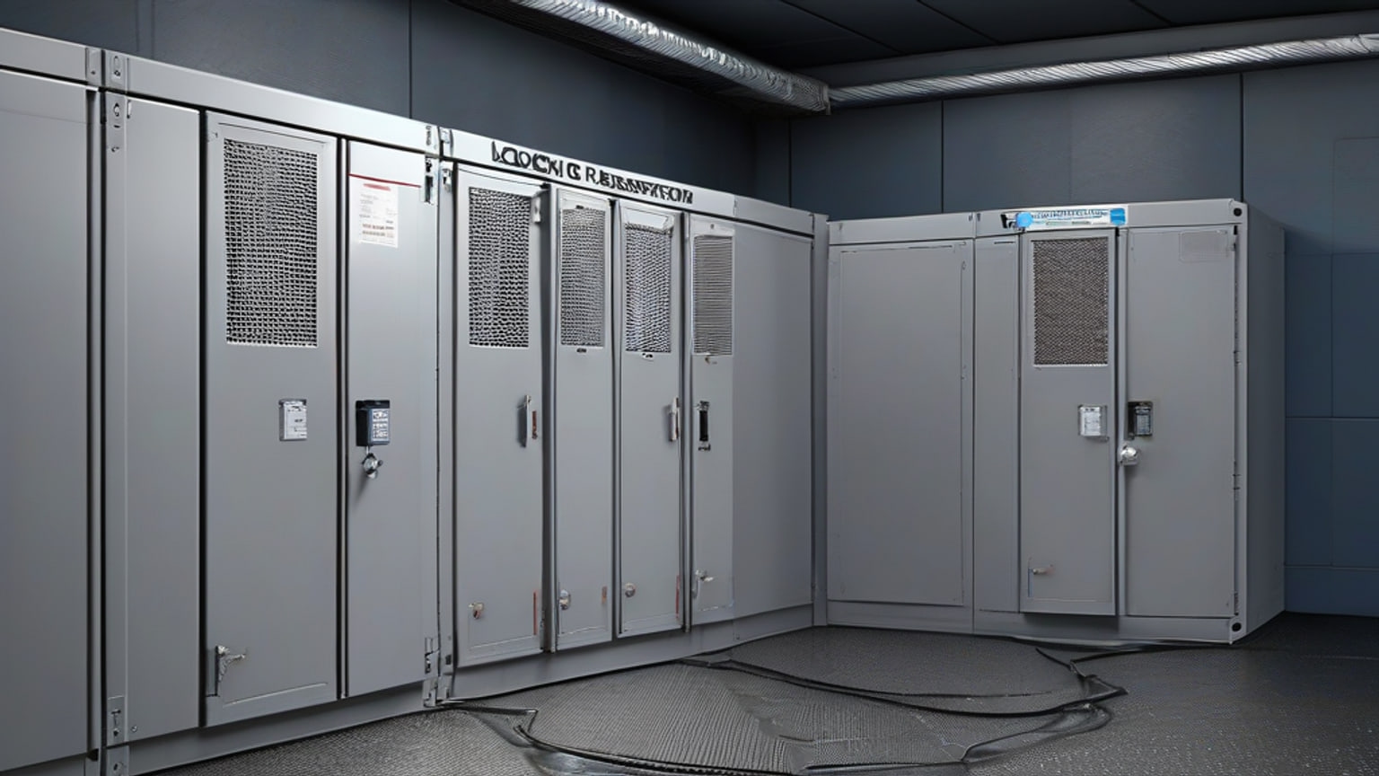 AI-generated editorial illustration: Editorial illustration of a locked network cabinet and separated data pathways representing self-managed AI governance; no people or readable text. Created for “Mexico Business News reports WSO2 launch of self-managed AI Workspace.”