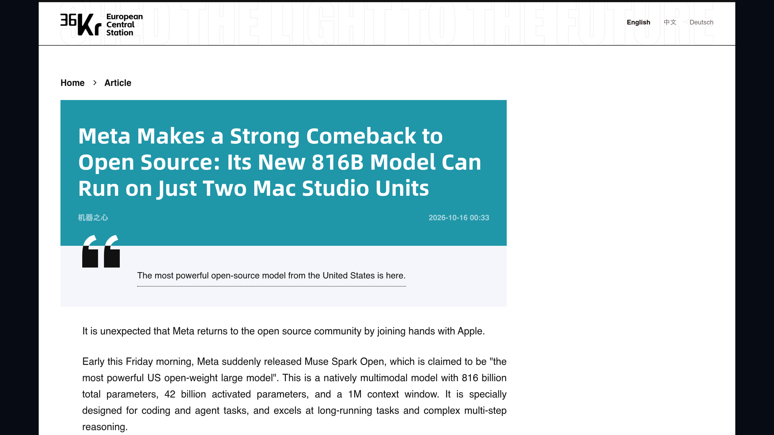 Meta releases open-weight Muse Spark for coding and AI agents