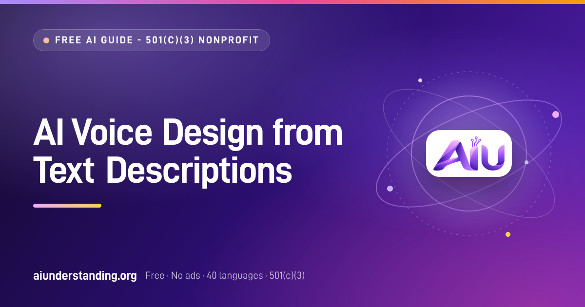 AI Voice Design from Text Descriptions Guide | AI Understanding